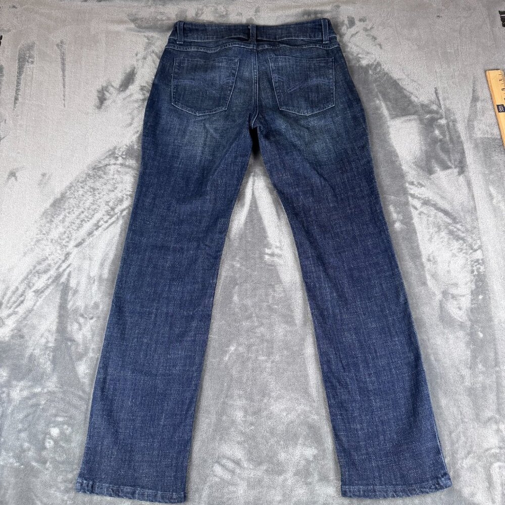 Wrangler Straight Leg Jeans Women Size 7 x 30 Dark Wash Denim Stretch - Picture 8 of 10